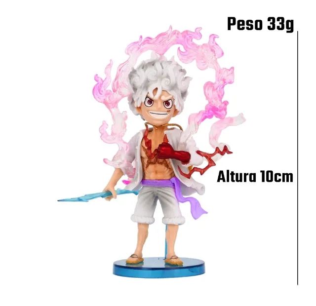 Miniatura Monkey D. Luffy Gear 5 Nika - One Piece - Action Figure do Deus do Sol - Foto 2