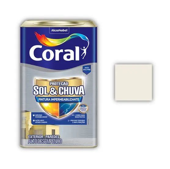 Tinta Coral Sol & Chuva Impermeabilizante - Exterior - Foto 2