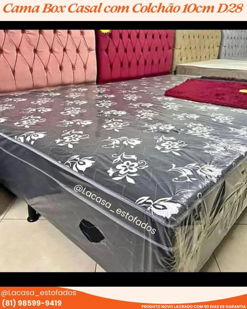 Cama box casal com colchão 10cm D28