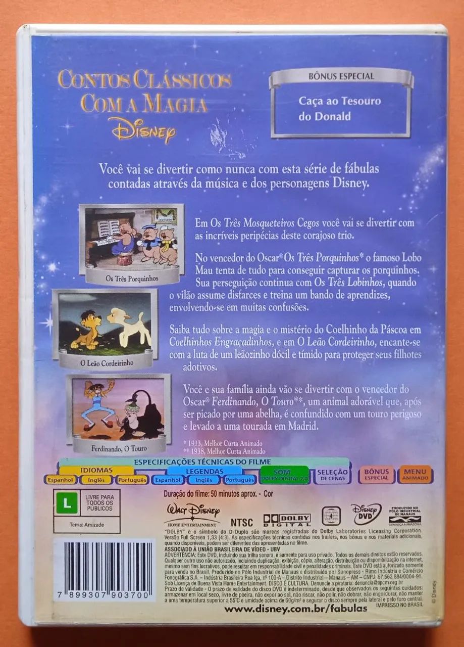 DVD Fábulas - Volume Cinco - Walt Disney - Foto 2