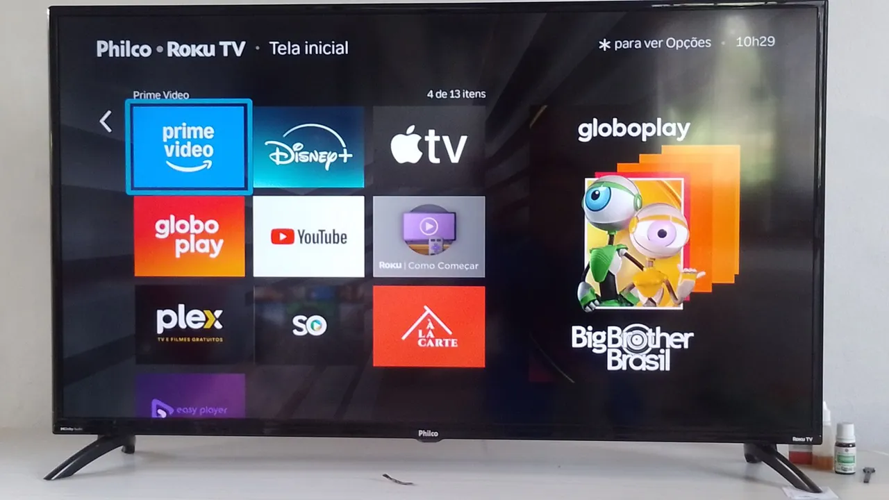 Smart TV Philco Roku 4K - Tela Inicial