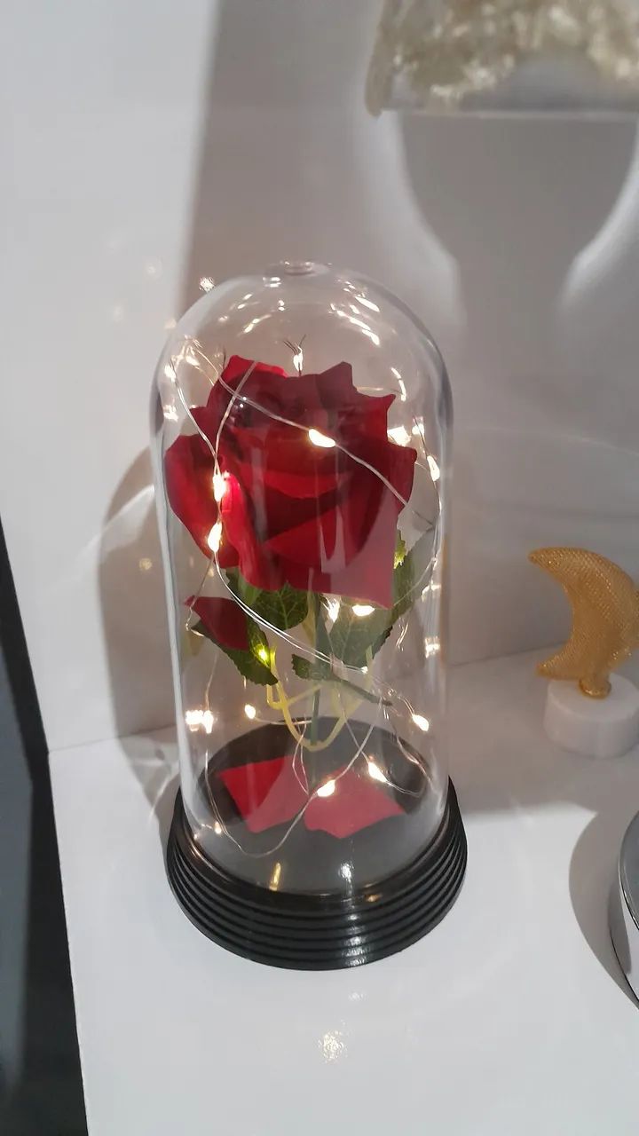 Rosa Encantada com Luzes LED - Foto 2