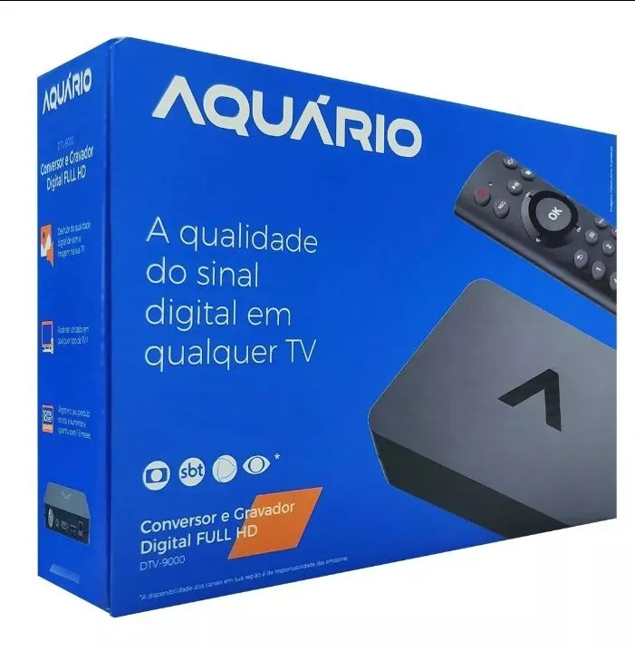 Conversor e Gravador Digital Full HD Aquário DTV-9000