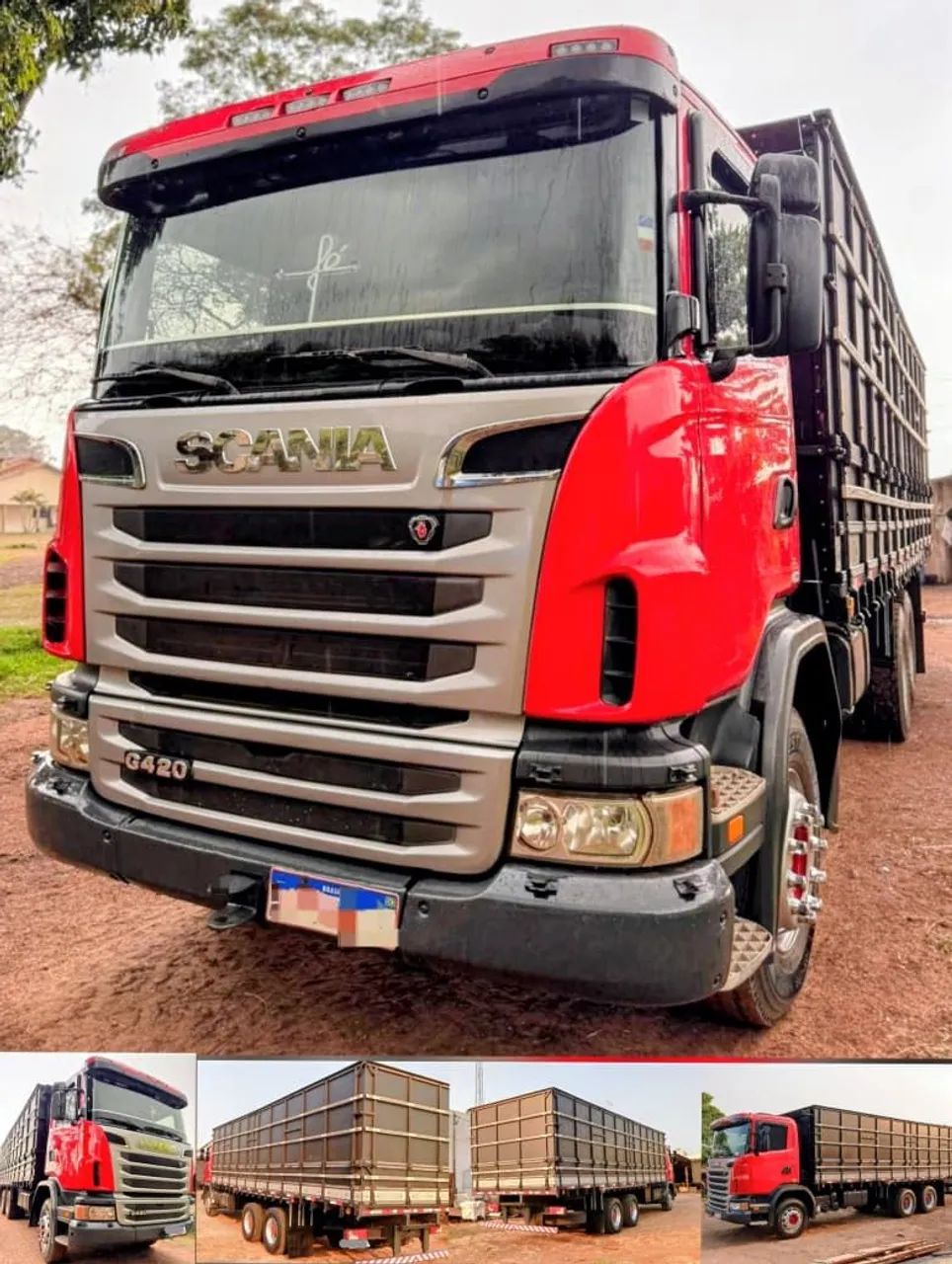 Scania G 420 6x4 Traçado Plataforma  original carroceria graneleira reforçada.