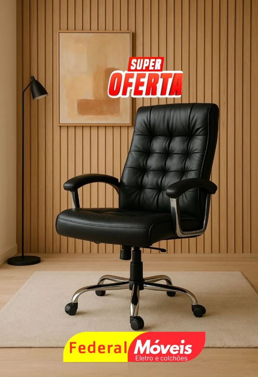 Cadeira Presidente Luxo Giratória - Ótima escolha para seu escritório!