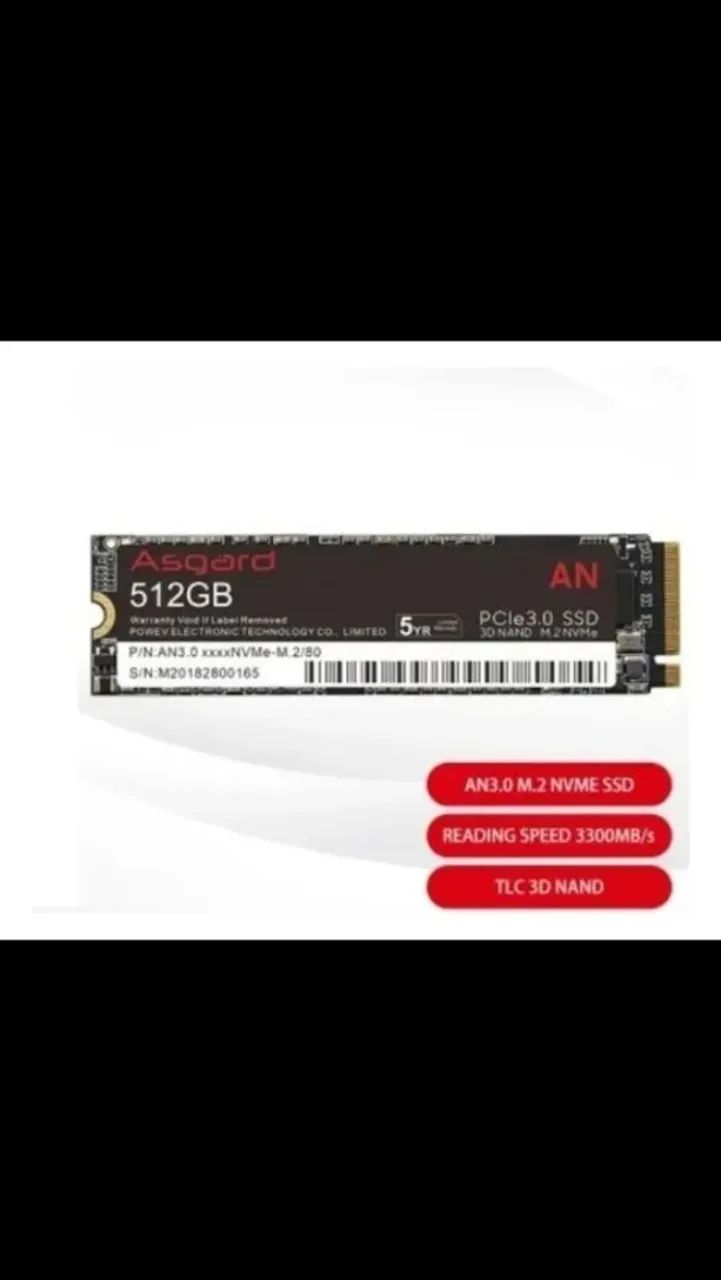 Ssd Asgard An3 Asgard Nvme SSD NVME 512GB Pcie Asgard 3300MB/s