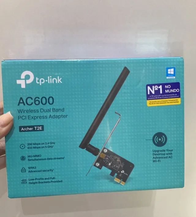 Adaptador PCI Express Wireless Tp-Link Dual Band AC600 Archer T2E Loja Coimbra Computadore