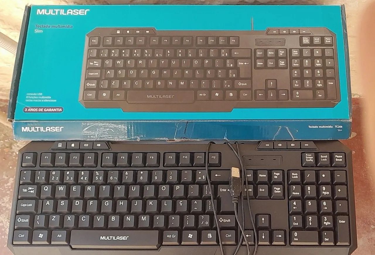 Teclado Multilaser TC206 Slim - Novo