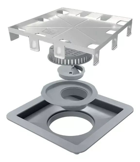 Ralo Elleve Square Tampa Oculta 15x15cm