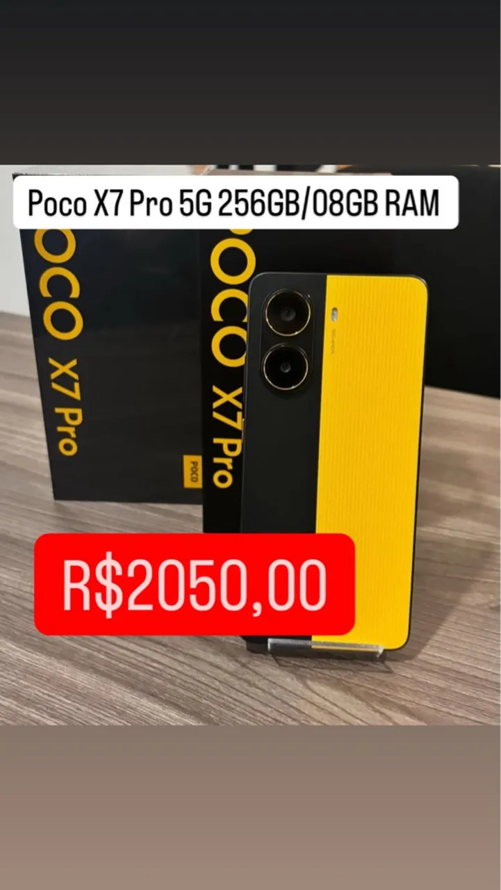 Poco X7 Pro 5G NFC 08Gb RAM 256Gb Novo Capa e Película Entregamos Grátis Garantia