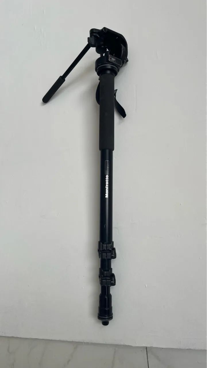 Monopé Manfrotto (628b) cabeça fluida (128rc) 180cm muito alto! - Foto 6