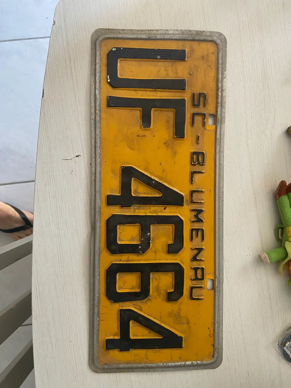 Placa carro antigo Blumenau 