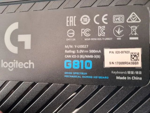 Teclado Logitech G810 64289466866818121