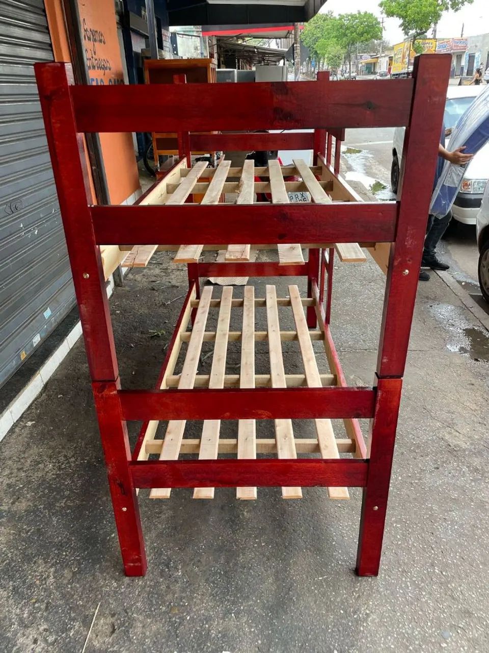 New single bunk bed, fits mattress 1.88x0.78 m, price without mattress