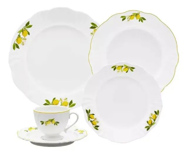 Aparelho de Jantar e Café 30 Peças Soleil Limoni