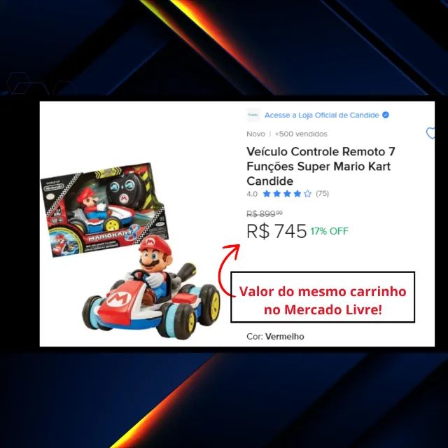 Carrinho de controle remoto Super Mario Kart 8 - Foto 2