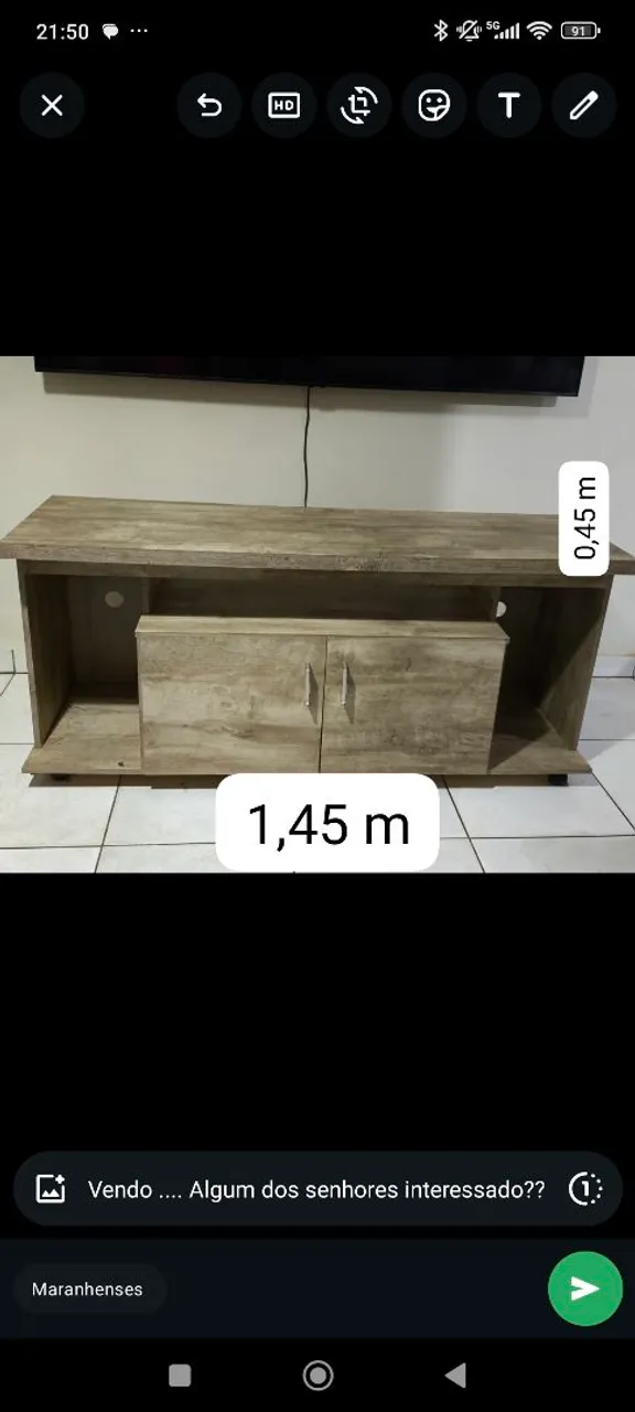Rack para TV 1,45m