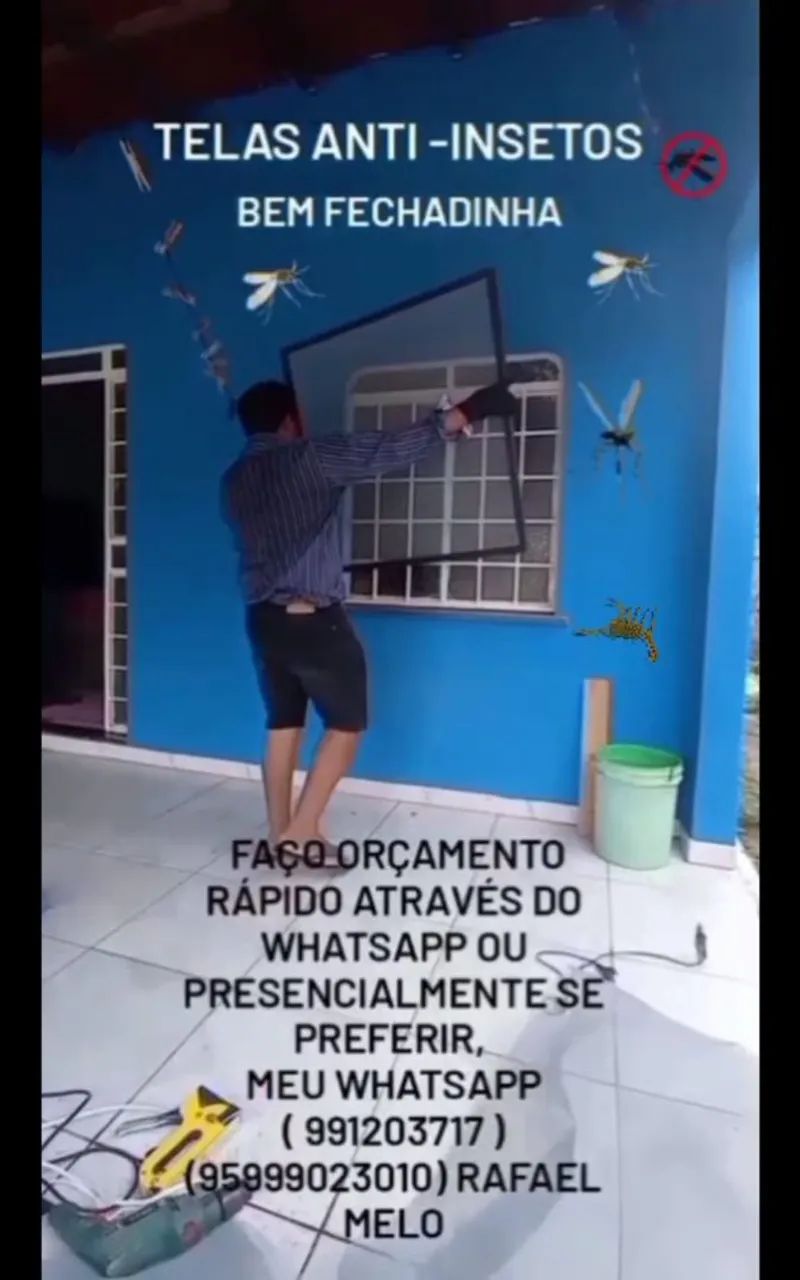 Telas Anti-Insetos para Janelas e Portas - Foto 3