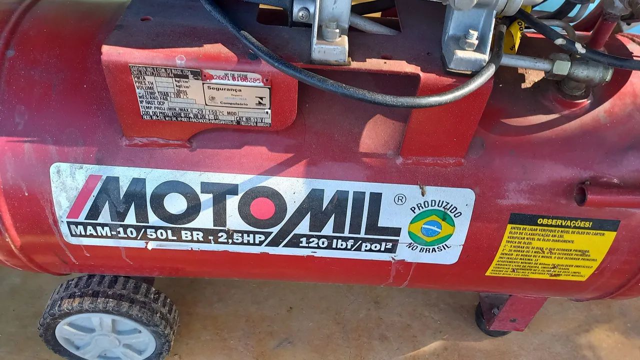 Compressor de ar MotoMil 10/50L 2,5HP Bivolt - Foto 3
