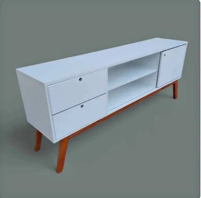 Rack para Tv com porta de correr e 2 gavetas