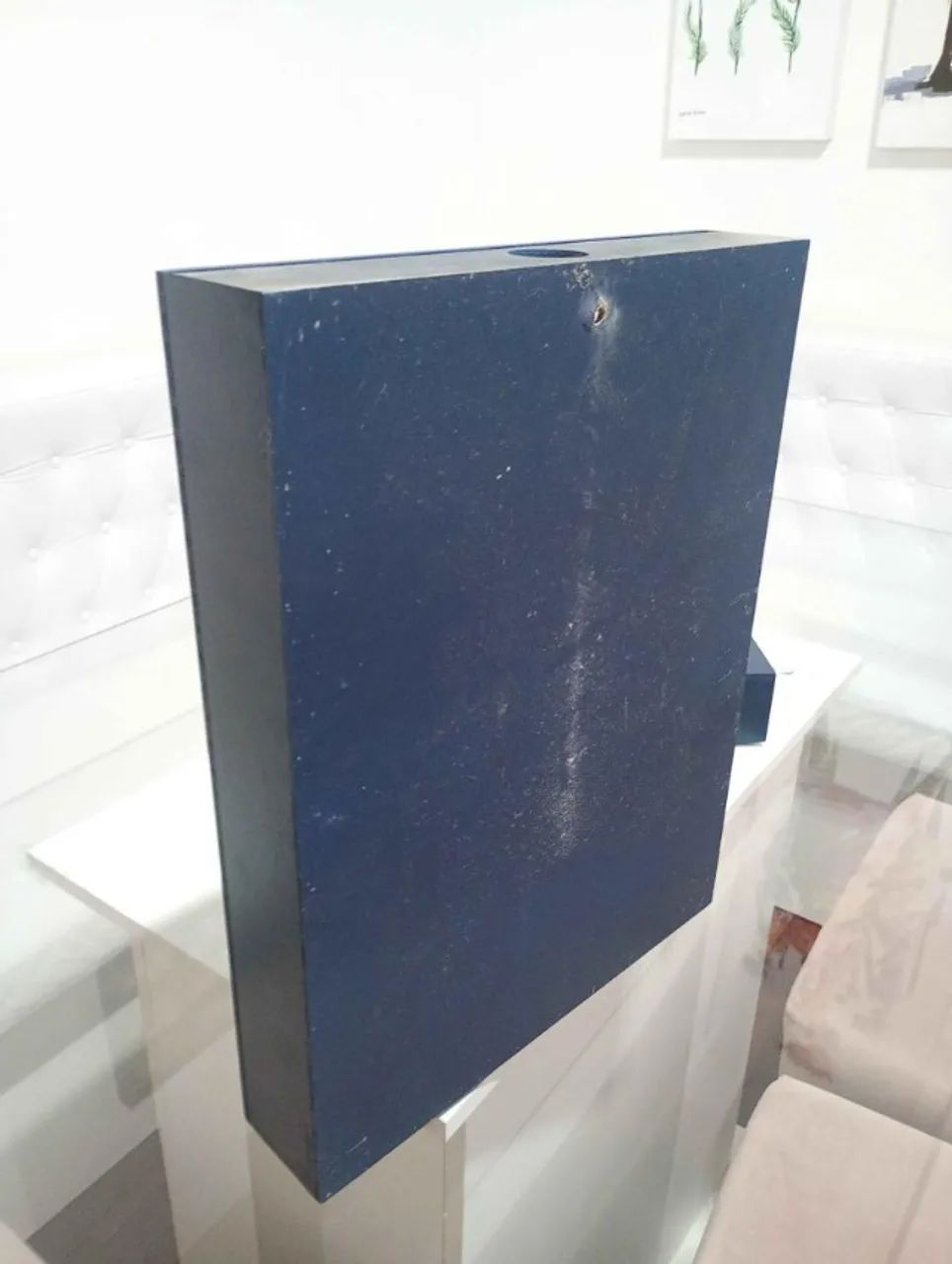 Quadro porta rolha em MDF Azul 44 cm x 33 cm x 7 cm - Foto 2