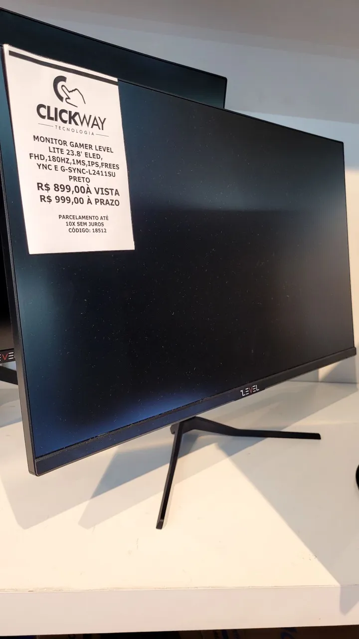 Monitor Gamer Clickway Level Lite 23.8' 180Hz IPS