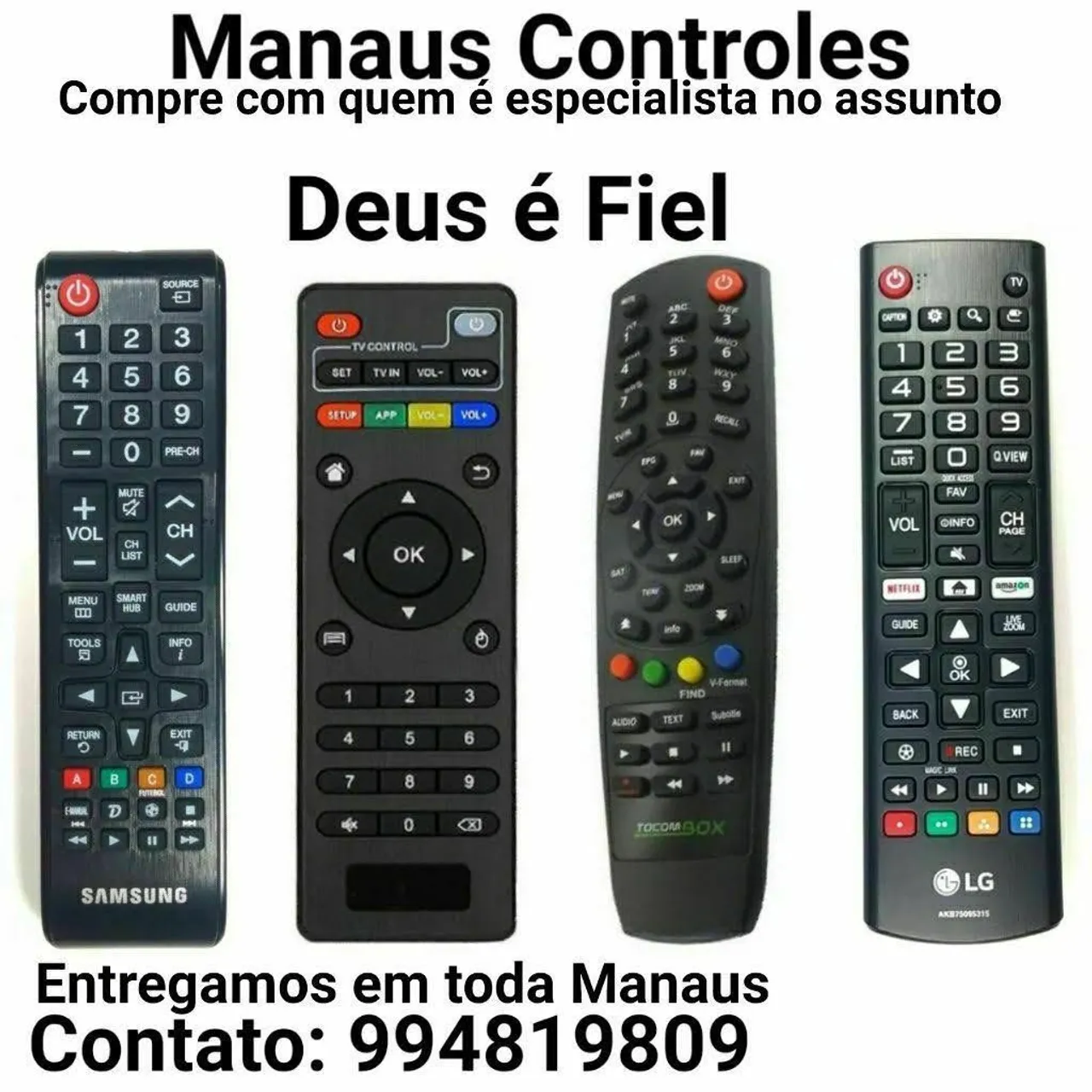 Controle para TV panasonic / Samsung / LG diversas