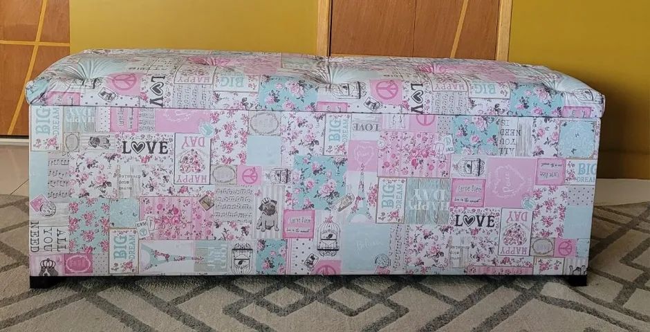 Baú de chão multiuso estampado