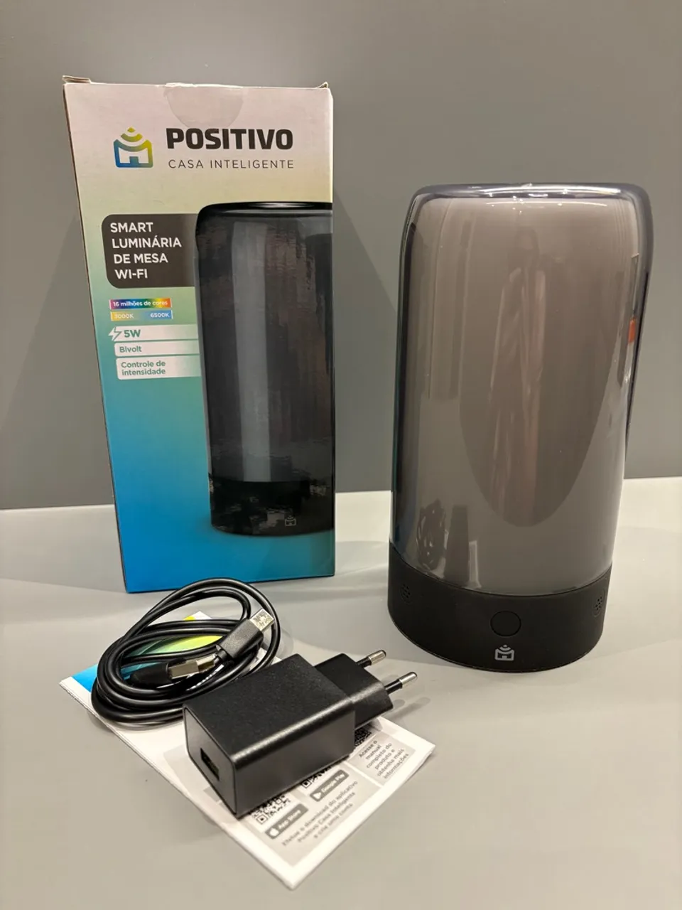 Smart Luminária Positivo Wi-Fi - Compatível com Alexa e Google | Perfeita | Pouco Uso