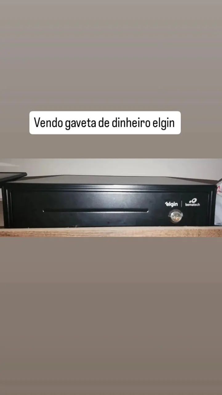 Gaveta de dinheiro elgin 