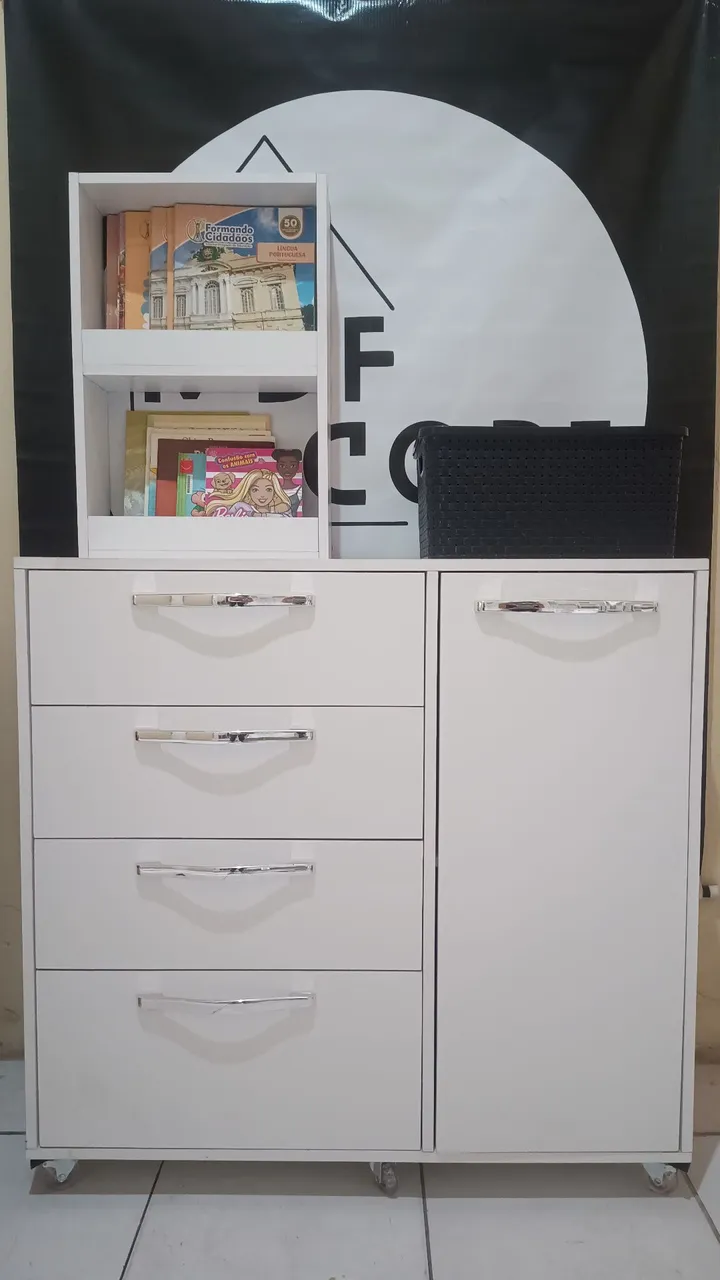 Cômoda com penteadeira camarim - Branco