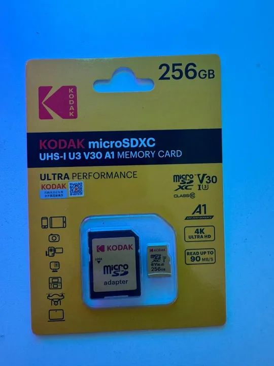 Cartão de memória 256gb kodak