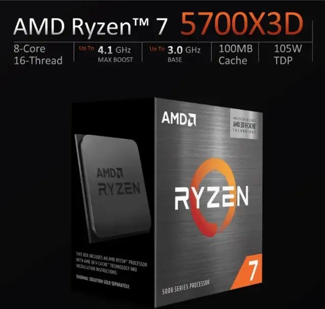 Ryzen 5700x3d - melhor AM4 para games - Foto 2