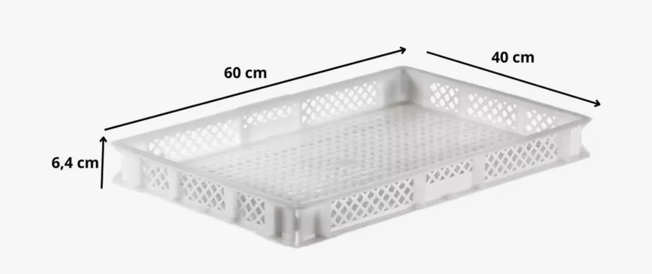 10 Bandeja Plástica Reforçada 60x40 para congelar salgados.