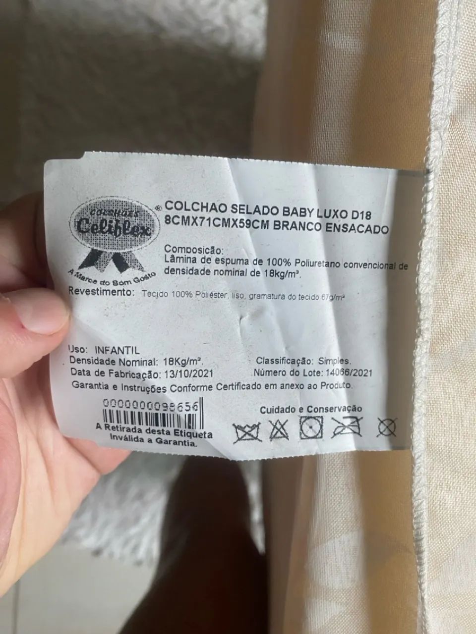 Colchão selado baby luxo D18 - 71cm x 59cm x 8cm - Foto 3