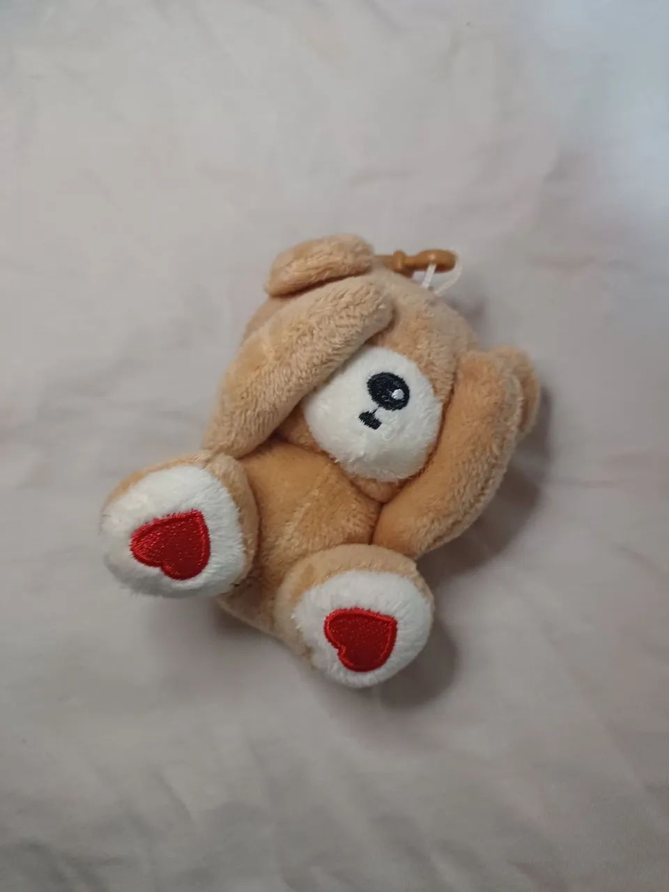 Chaveiro Ursinho de pelúcia com coração