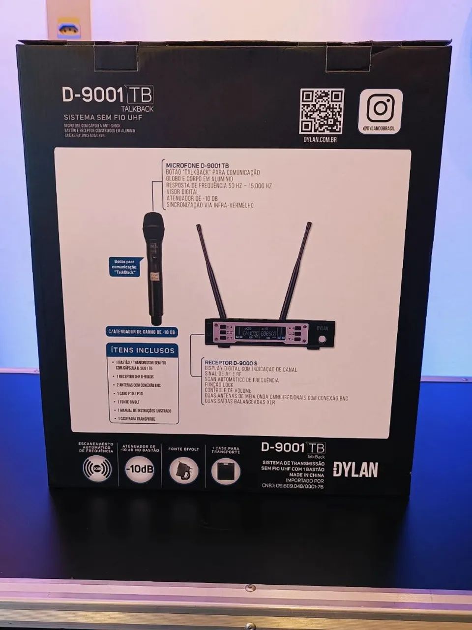 Microfone Sem Fio Profissional Dylan D-9001 TB - Talkbak Botão Comunicação - Foto 6