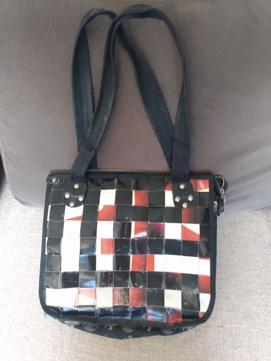Bolsa de ombro estilo patchwork - Foto 2