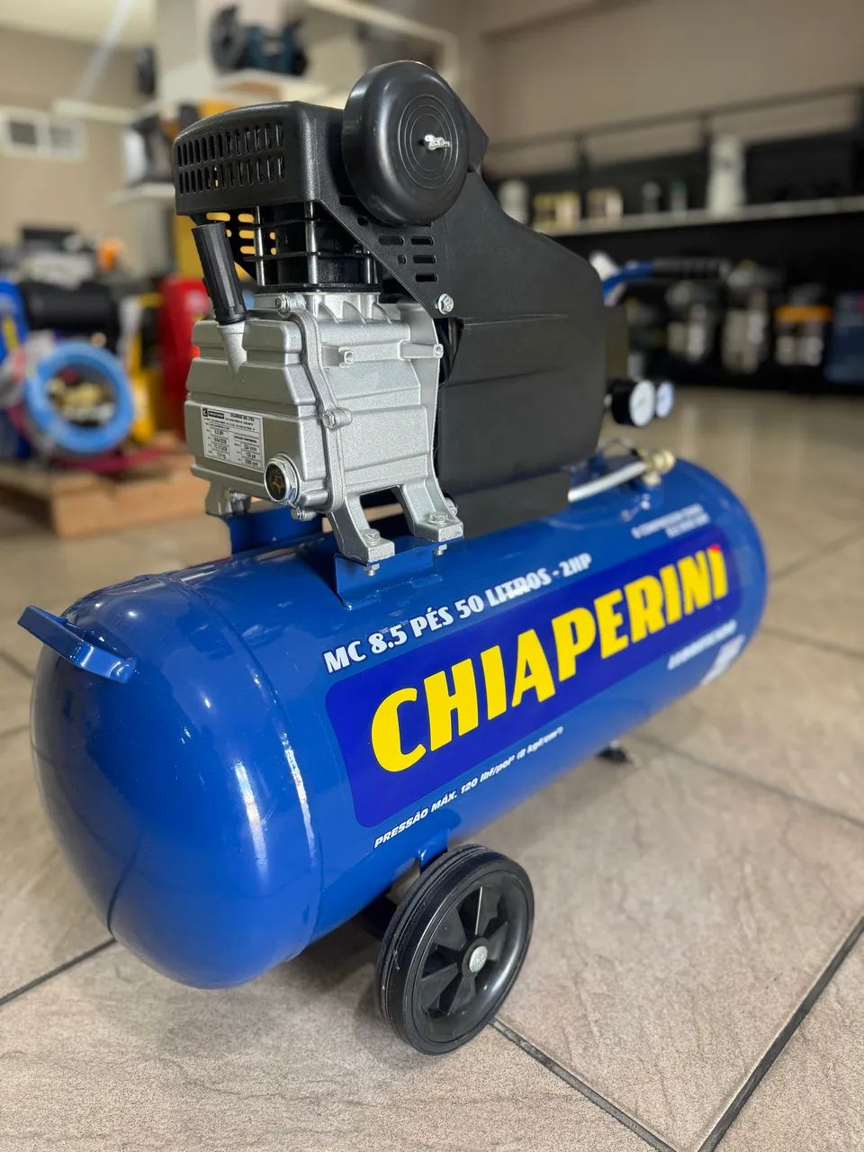 Compressor de Ar 50 Litros 120 psi Motor 2HP 220v - Chiaperini (Novo) - Foto 2