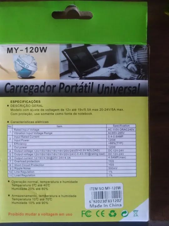Carregador Universal para Notebook - MY-120W - Foto 3