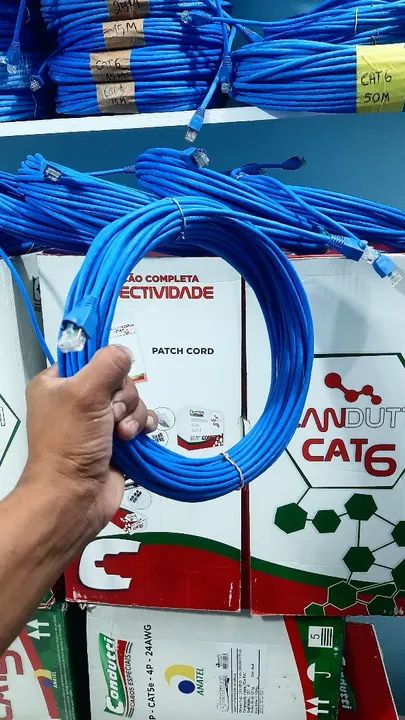 CABO DE REDE INTERNET CAT6 100% COBRE 5,10,15,20,25,30,40,50 METROS  - ENTREGA GRÁTIS  - Foto 5