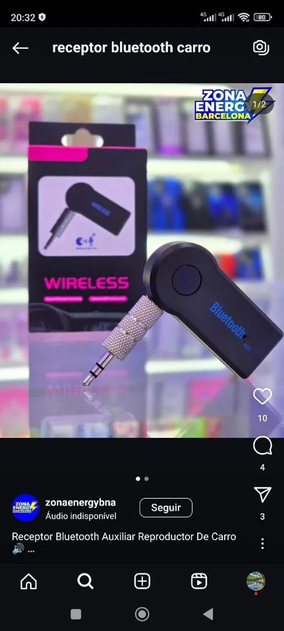 Receptor Bluetooth adaptador para Carro