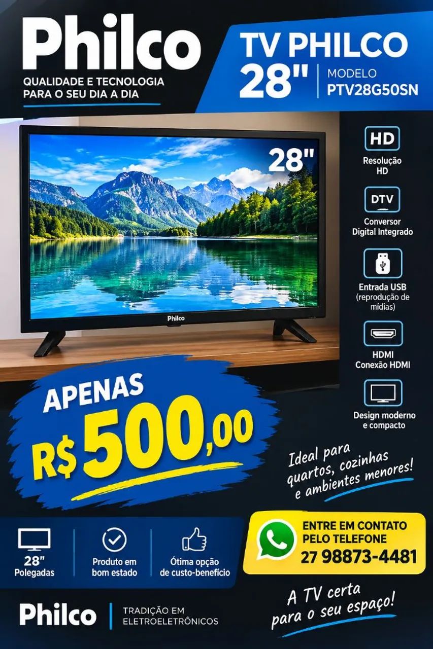 Tv Philco 28" smart 