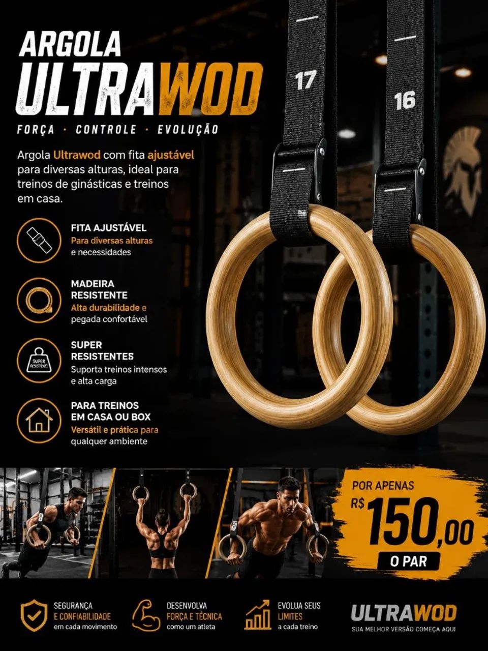 Argola olímpica - par - crossfit