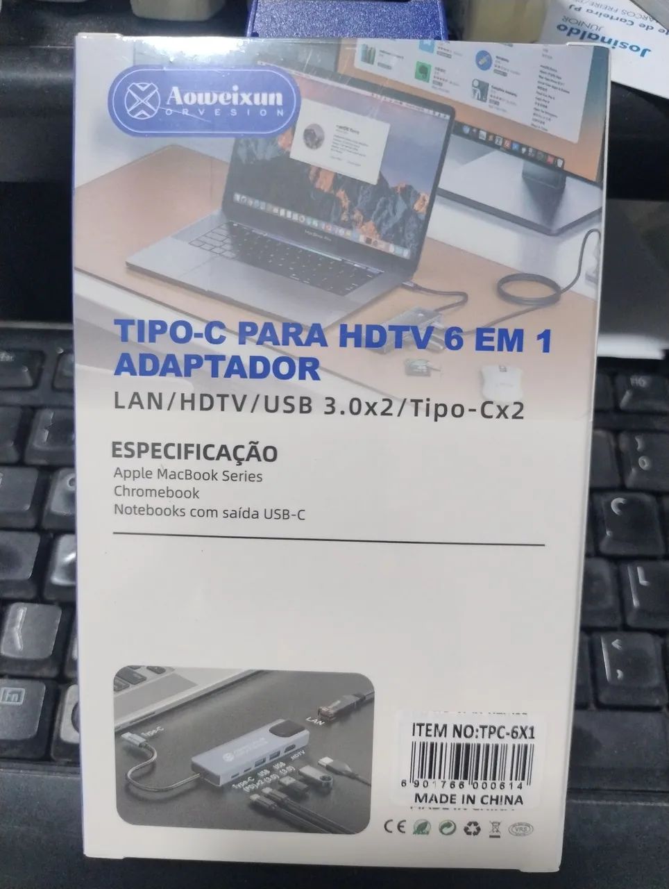 Adaptador tipo-C LAN/HDTV/UDB3.0X2/Tipo-CX2 - Foto 2