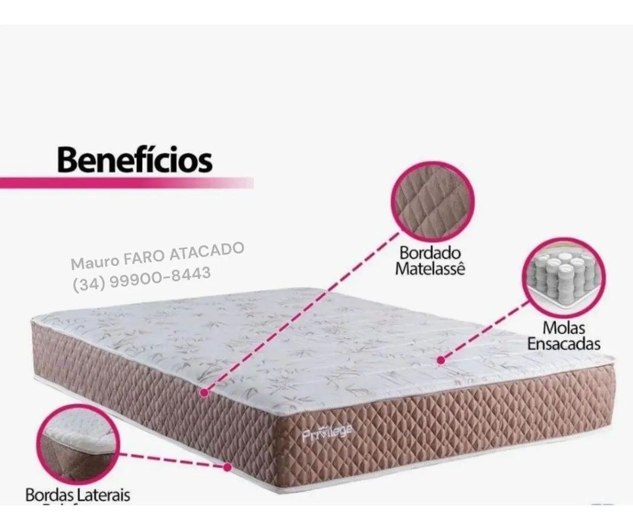 Oferta Colchão casal Molas Ensacadas  - Foto 2