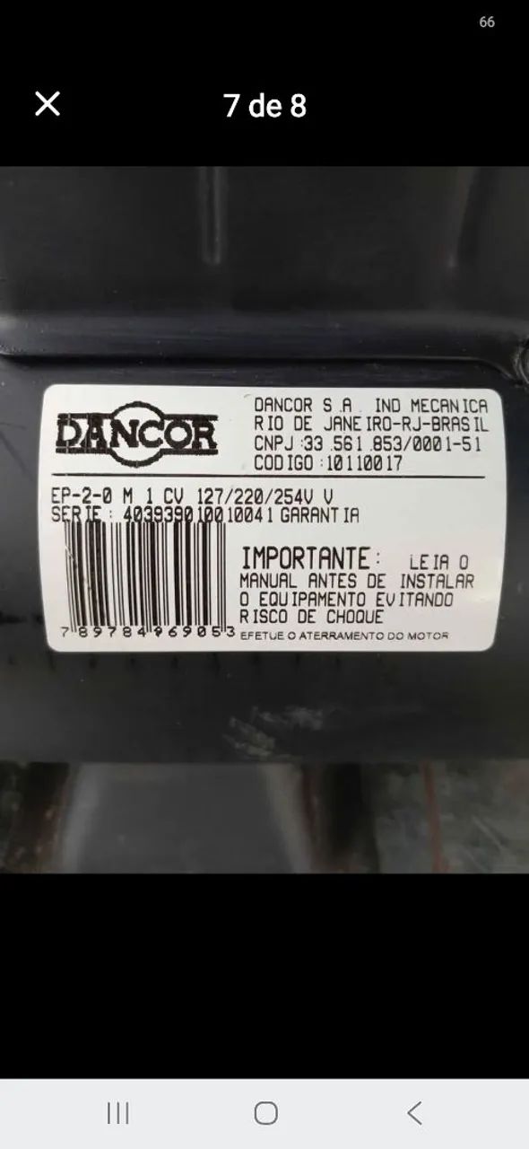 Bomba Ejetora 1cv Dancor ( Vendo ou Troco) - Foto 4