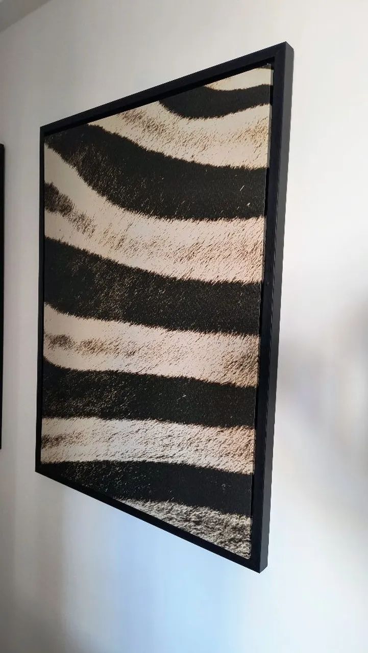 Quadro listrado preto e branco - Foto 4