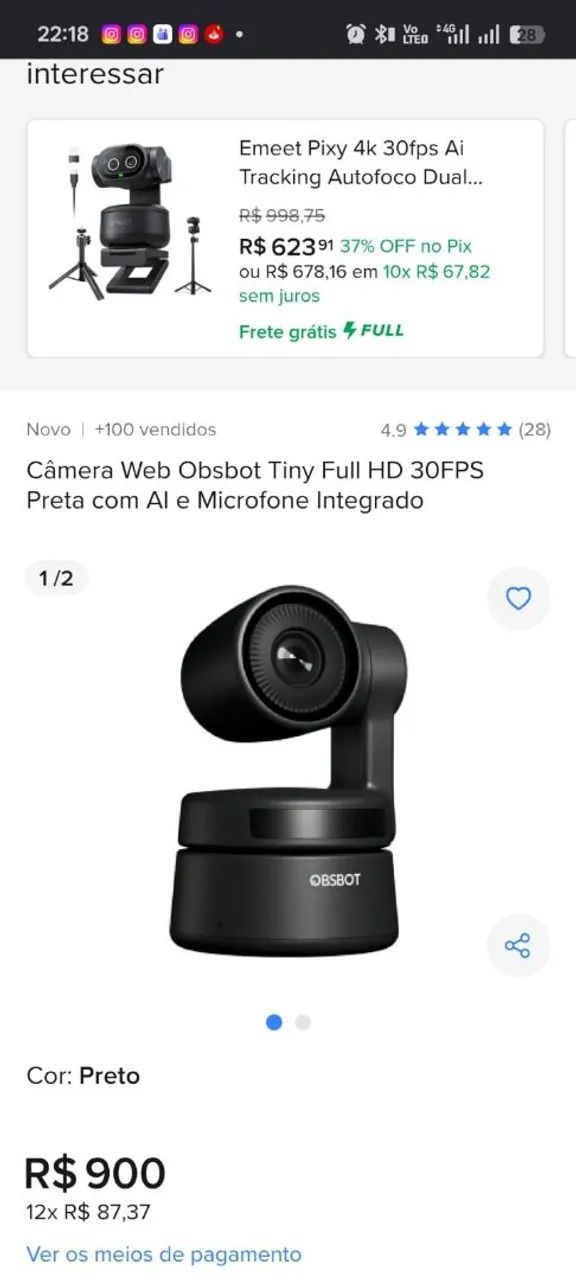 Webcam OBSBOT profissional  - Foto 2