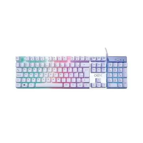 Teclado gamer OEX game branco